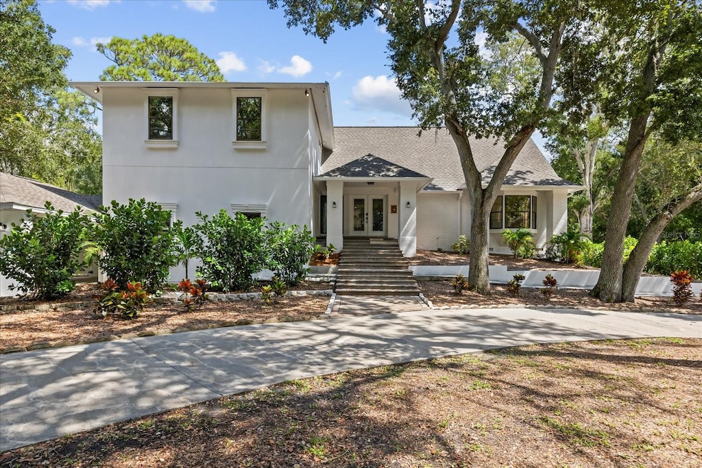 view of front of home featuring french doors