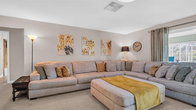 view of carpeted living room