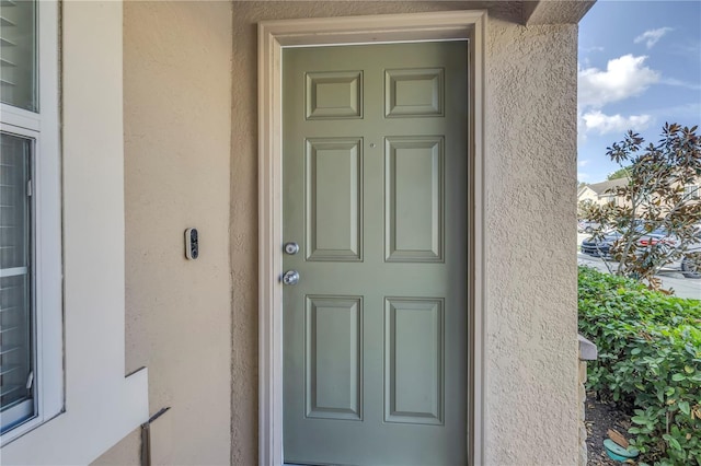 view of doorway to property