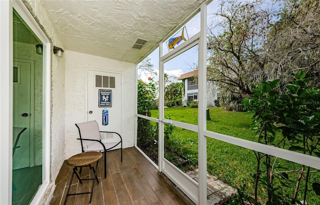 view of sunroom