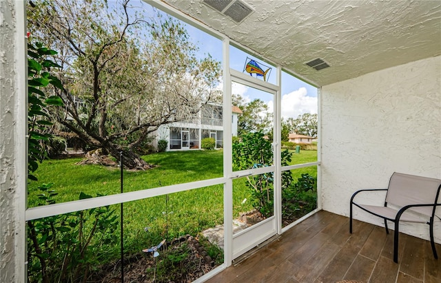 view of sunroom