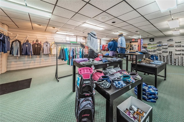 3647 Muirfield Ct, New Port Richey, FL 34655 - misc room featuring carpet and a drop ceiling