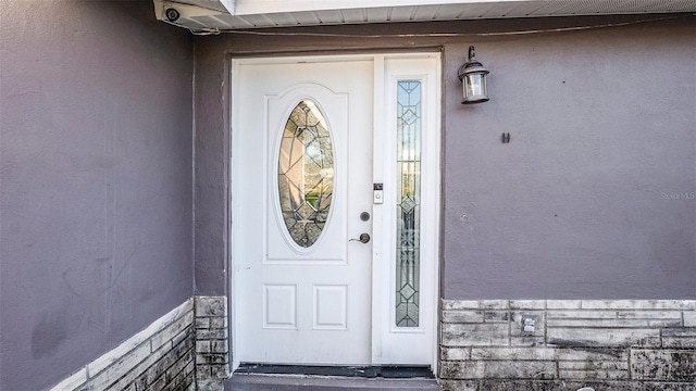 view of doorway to property