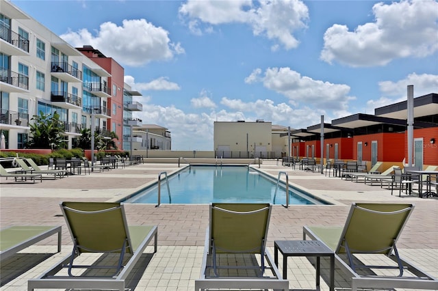 view of pool with a patio area