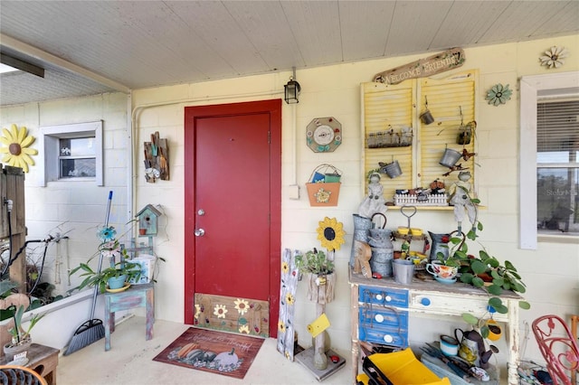 view of doorway to property