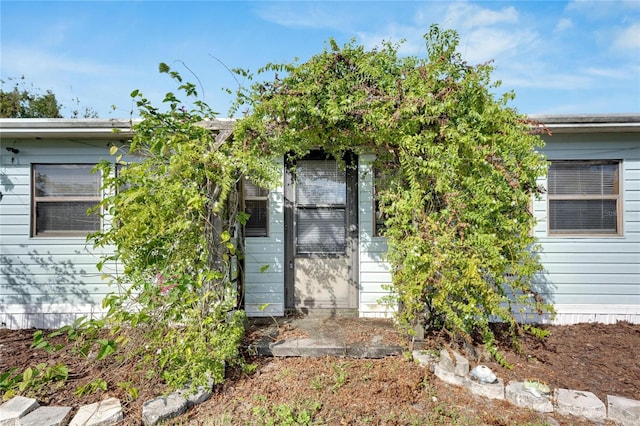 view of doorway to property