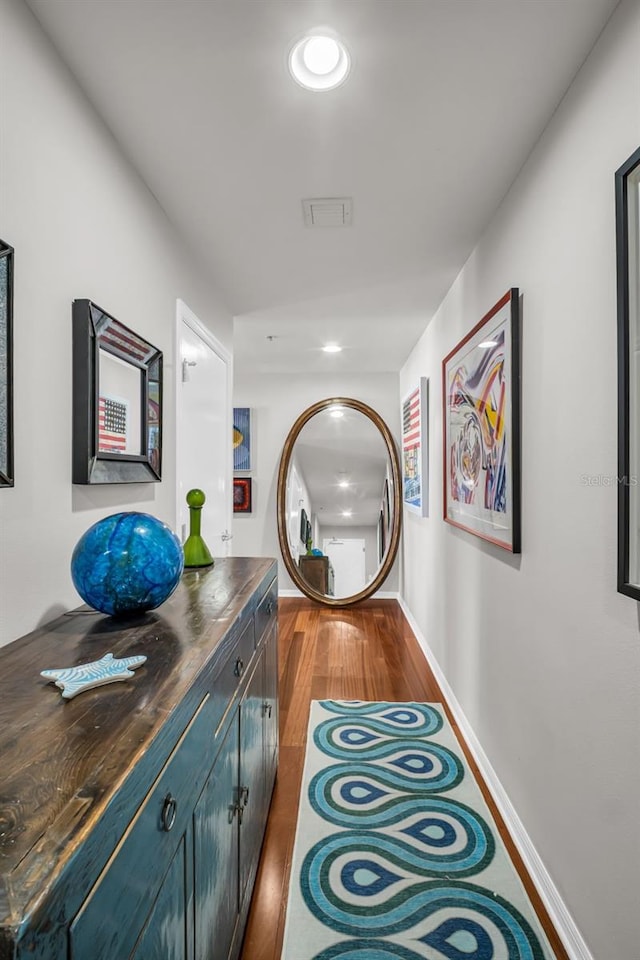 226 5th Ave N Unit 706, Saint Petersburg, FL 33701 - corridor with visible vents, baseboards, wood finished floors, and recessed lighting