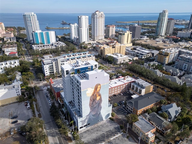 226 5th Ave N Unit 706, Saint Petersburg, FL 33701 - drone / aerial view with a water view and a view of city