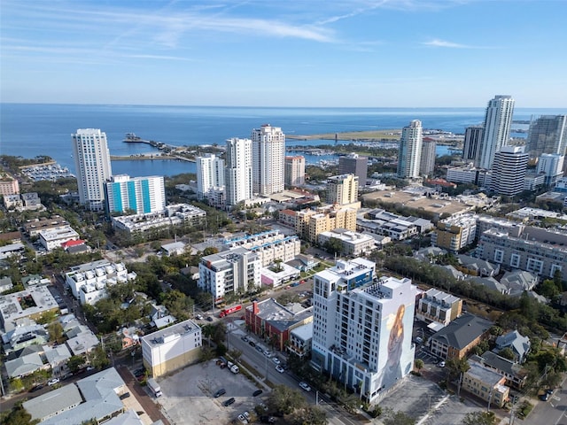 226 5th Ave N Unit 706, Saint Petersburg, FL 33701 - drone / aerial view featuring a water view and a view of city