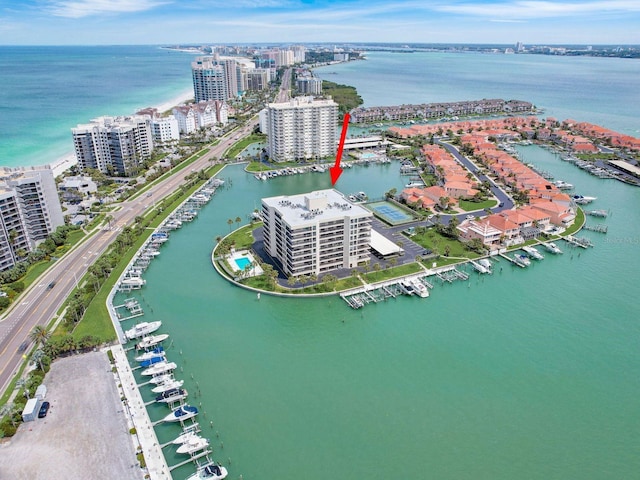 1651 Sand Key Estates Ct Unit 52, Clearwater, FL 33767 - view of urban area featuring a large body of water and numerous boat docks