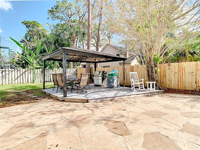 view of patio / terrace featuring area for grilling