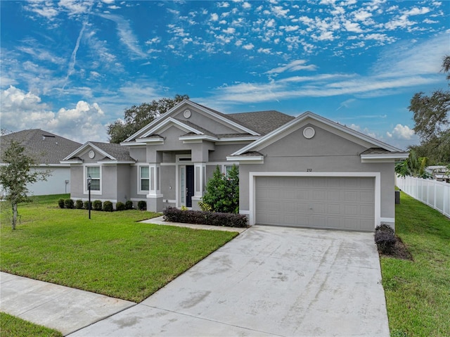 232 Samantha Ave, Auburndale, FL 33823 - ranch-style house featuring stucco siding, a garage, concrete driveway, and a shingled roof