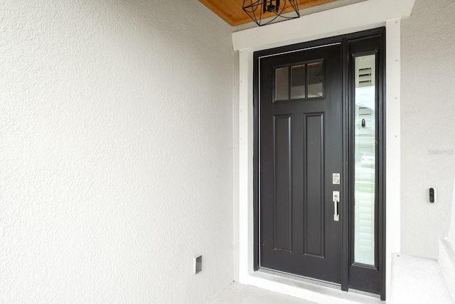 view of doorway to property