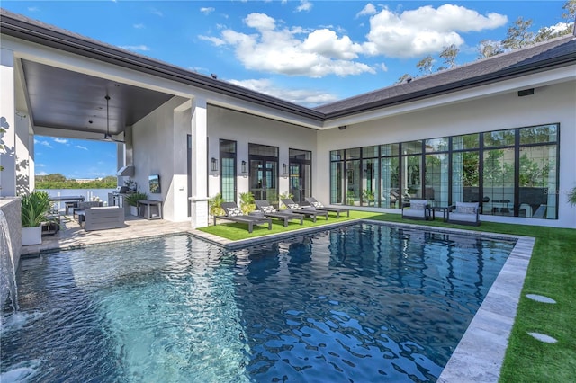 view of pool with a patio area