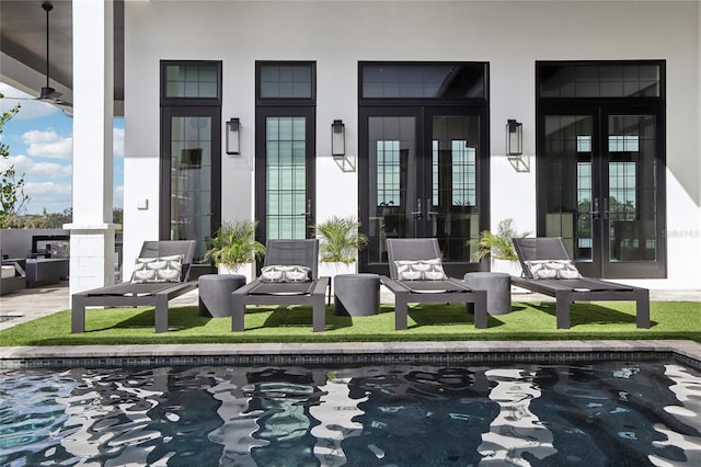 view of patio / terrace featuring french doors