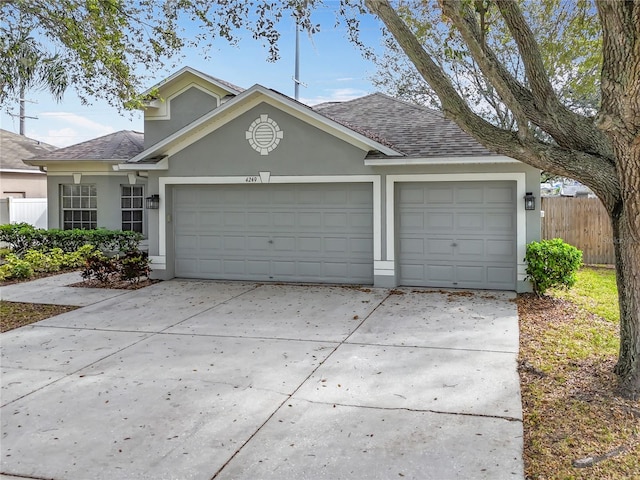 view of front of home featuring a garage