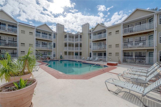 view of pool with a patio