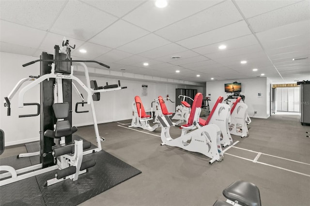 view of workout area