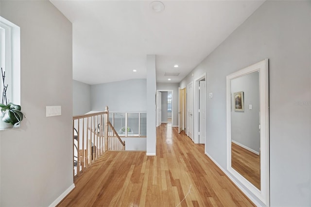 hallway featuring light hardwood / wood-style flooring