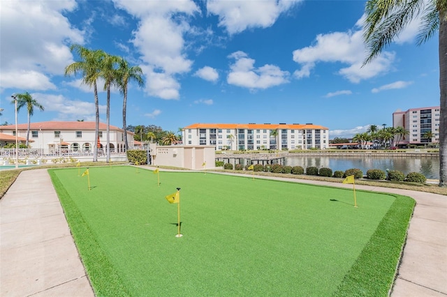 view of home's community featuring a water view