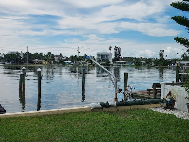 16126 4th St E, Redington Beach, FL 33708 - water view featuring a dock