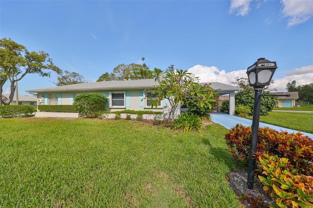 view of front of house with a front yard