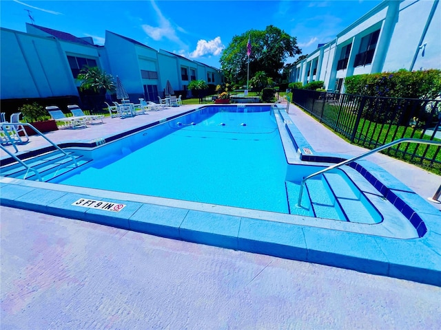 view of pool with a patio area