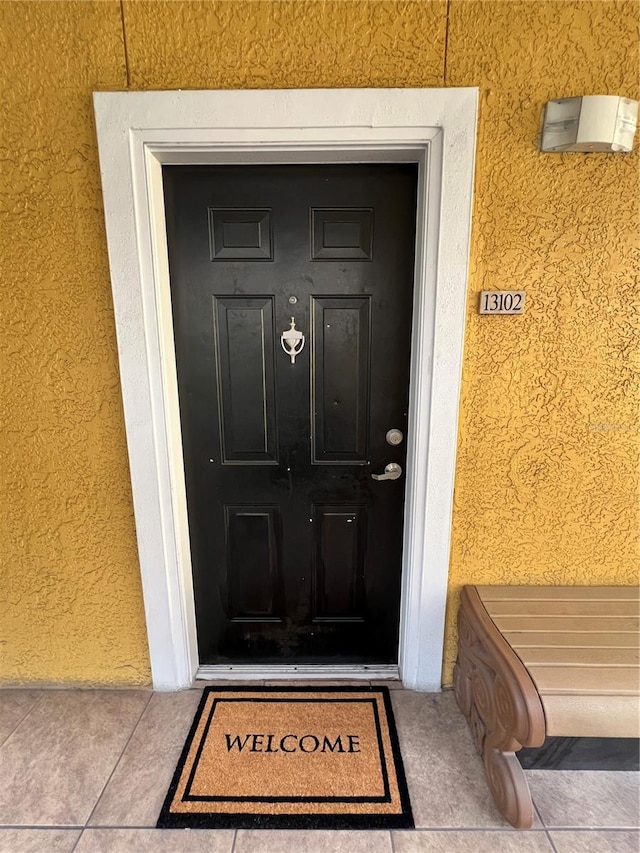 view of doorway to property