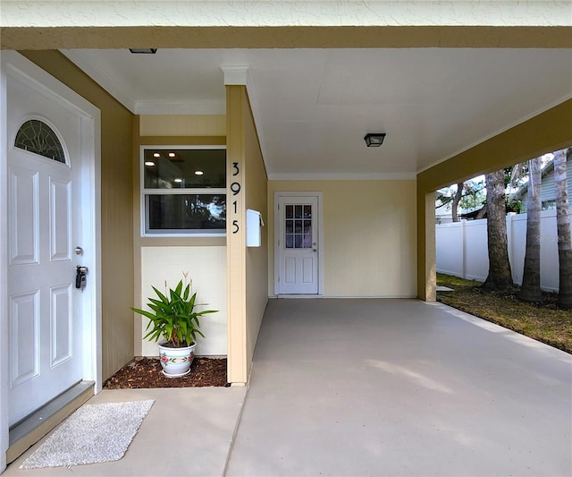 view of property entrance