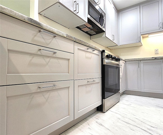 kitchen with stainless steel appliances