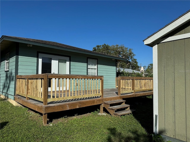 view of wooden deck