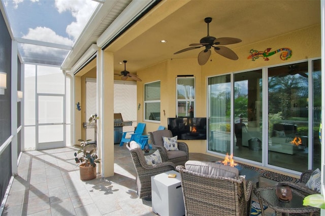 view of sunroom / solarium