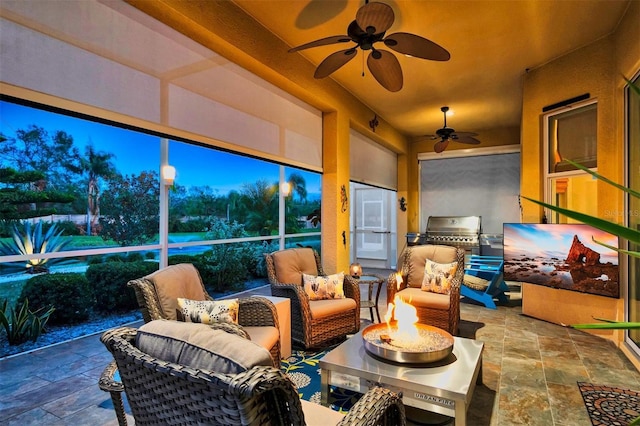 view of sunroom / solarium