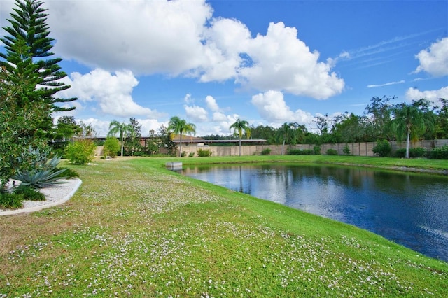 view of water feature