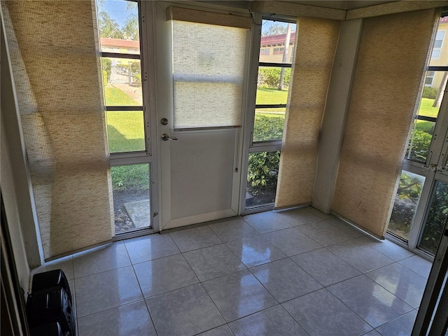 view of tiled foyer