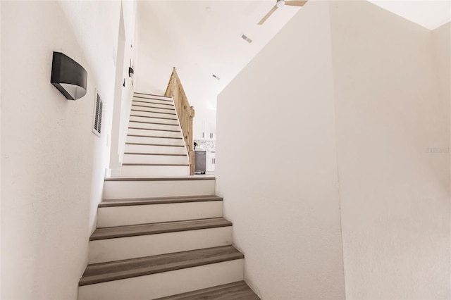 21048 Peachland Blvd, Port Charlotte, FL 33954 - staircase with ceiling fan