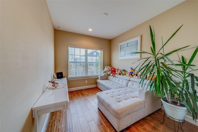 94 The Cove Way, Indian Rocks Beach, FL 33785 - sitting room with baseboards, wood finished floors, and recessed lighting