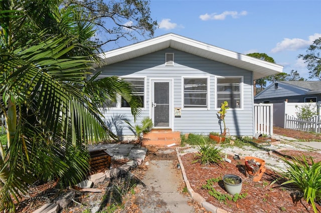 view of bungalow-style home