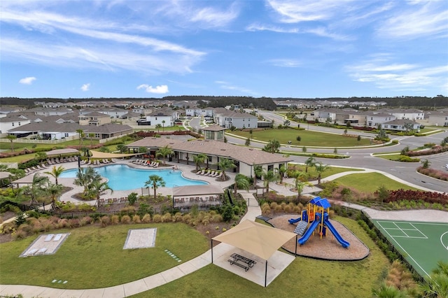 birds eye view of property