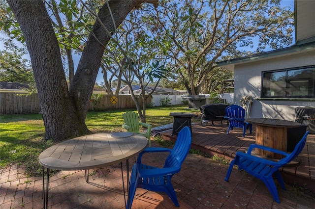 exterior space featuring a wooden deck