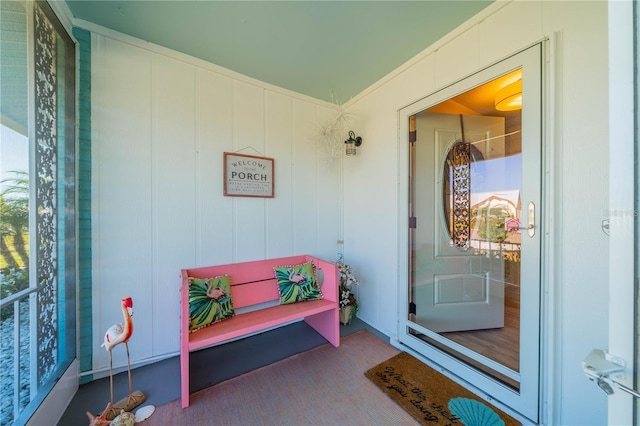 view of doorway to property