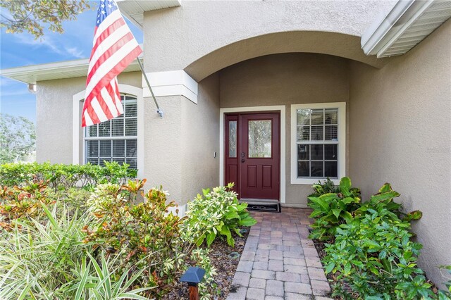 1433 Emerald Hill Way, Valrico, FL 33594 - view of exterior entry with stucco siding