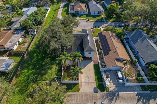 bird's eye view featuring a residential view