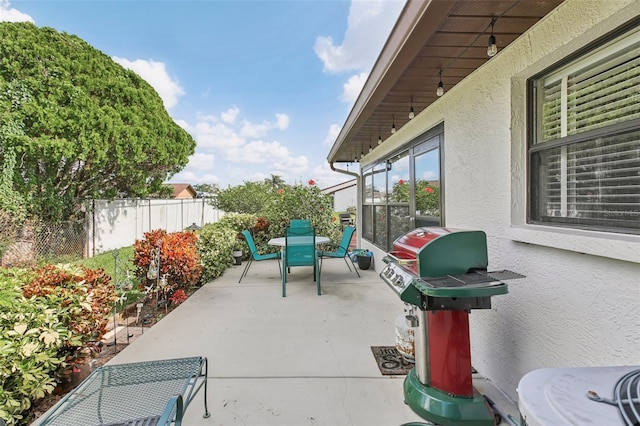 view of patio featuring grilling area