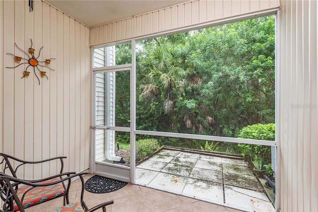 view of sunroom