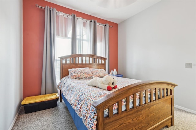 bedroom featuring carpet