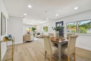 dining room with light hardwood / wood-style floors