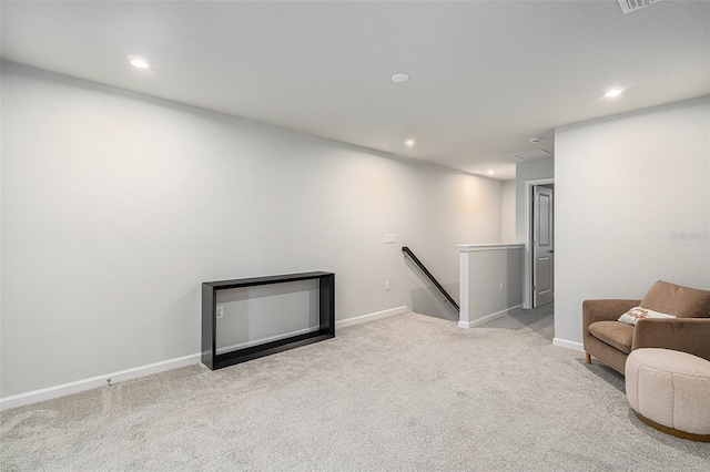 interior space with light colored carpet