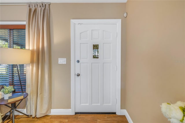 entryway featuring light hardwood / wood-style flooring