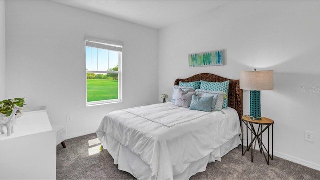 bedroom featuring carpet